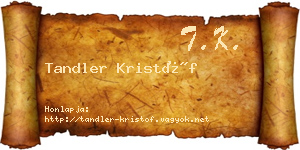 Tandler Kristóf névjegykártya